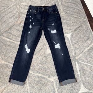 I&M distressed high rise boyfriend ankle jeans size 3 juniors